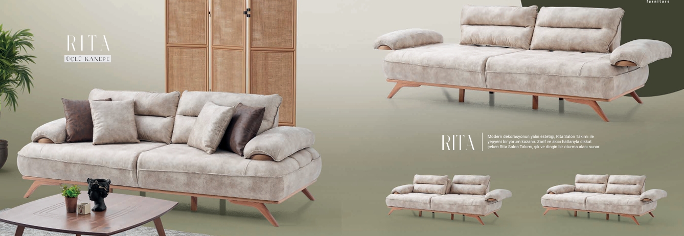 Rita Sofa Set 3+3+1