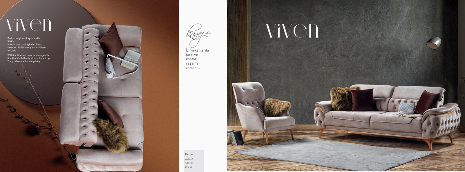 Viven Sofa set 3+3+1