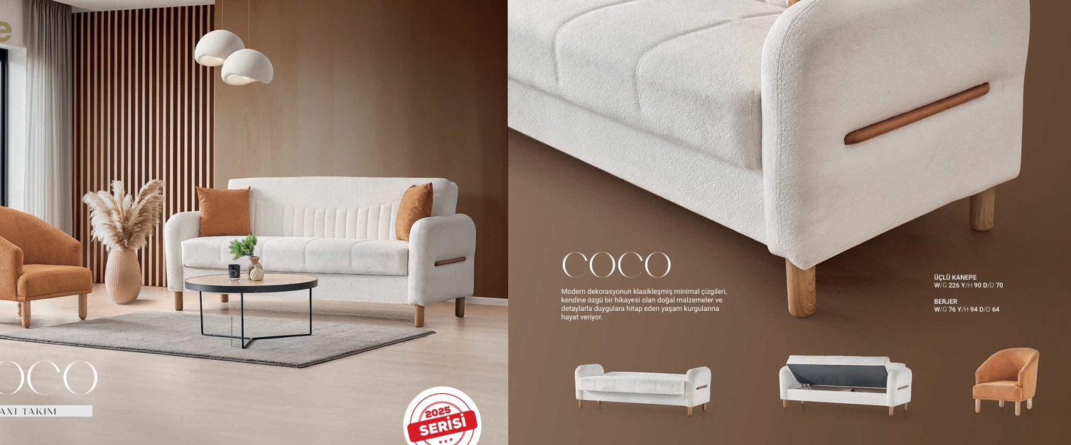 Coco Sofa Set 3+3+1